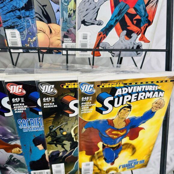 Adventures Of Superman 603-605 608-610 613-615 626 636 639 641 643 645 648 Lot - Picture 6 of 7